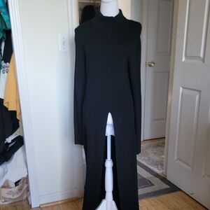 Nanushka Black Long Sleeve SHIRT with Front Slit